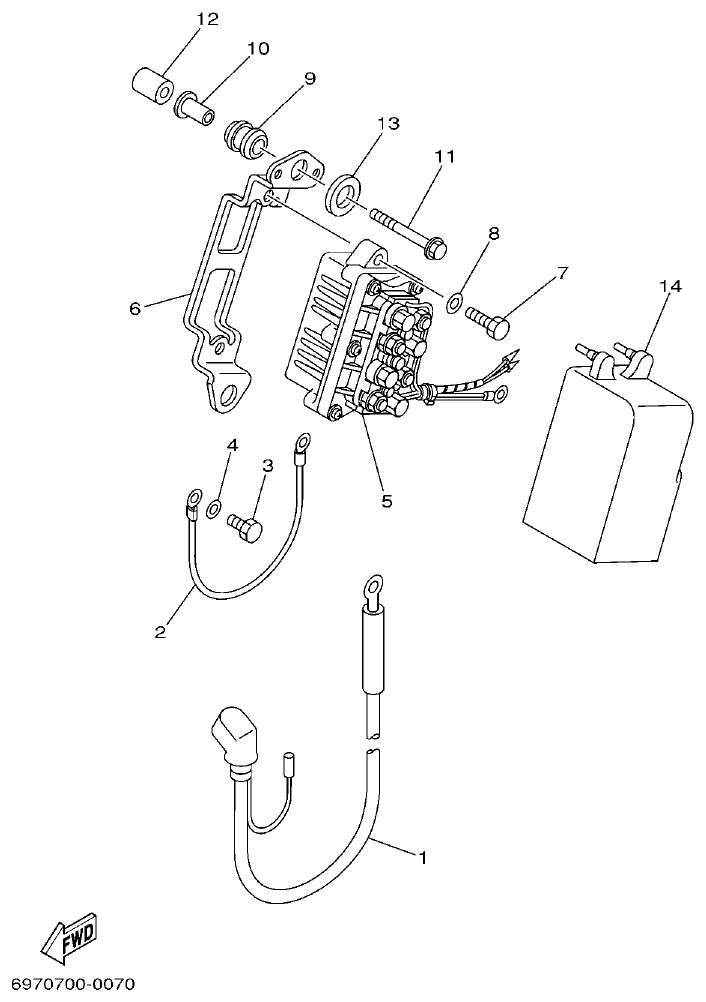 Yamaha E48C, E55C, 55B, E48CMH, E55CMH ELECTRICAL 2 parts diagram